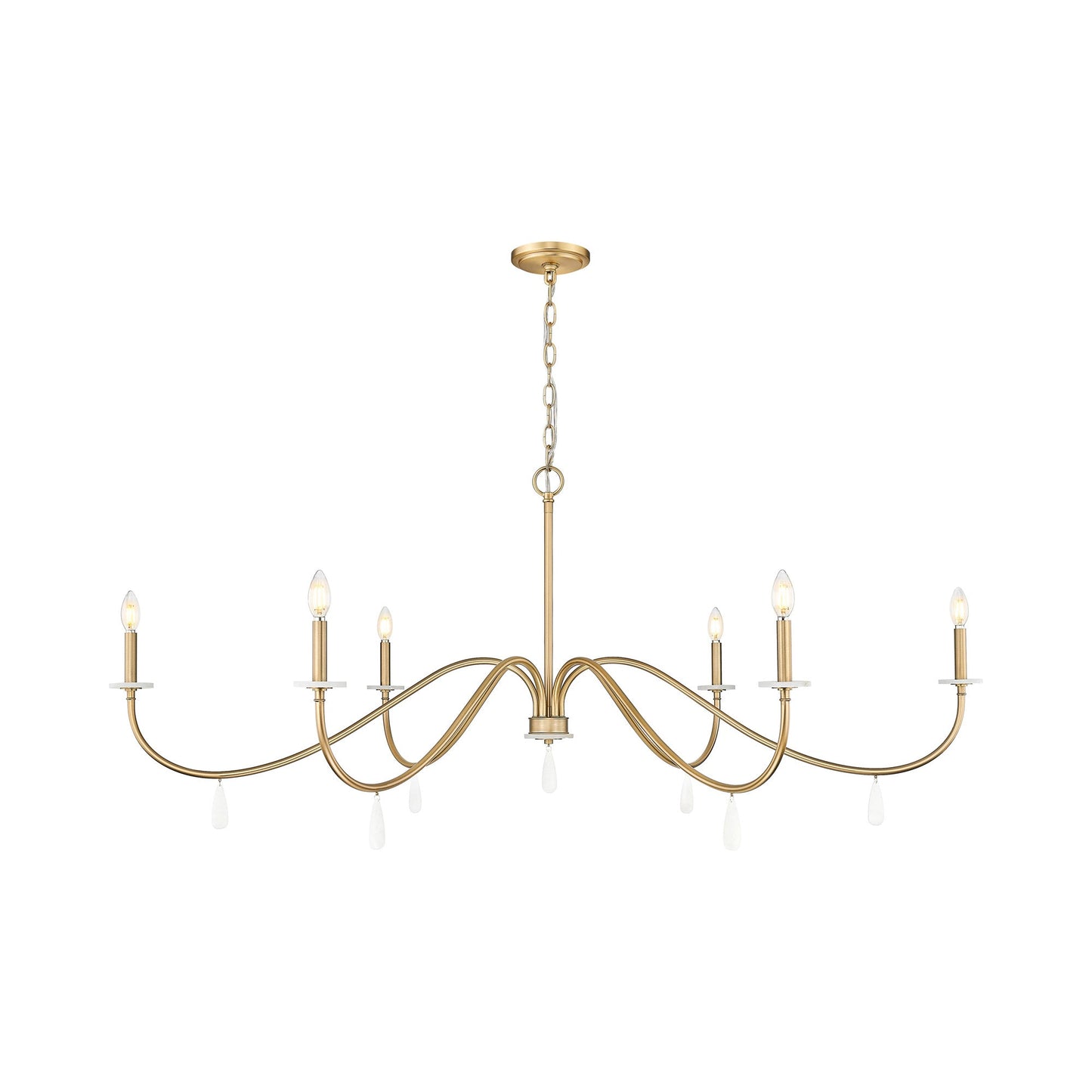 Toussant Chandelier in Modern Gold (63-Inch).
