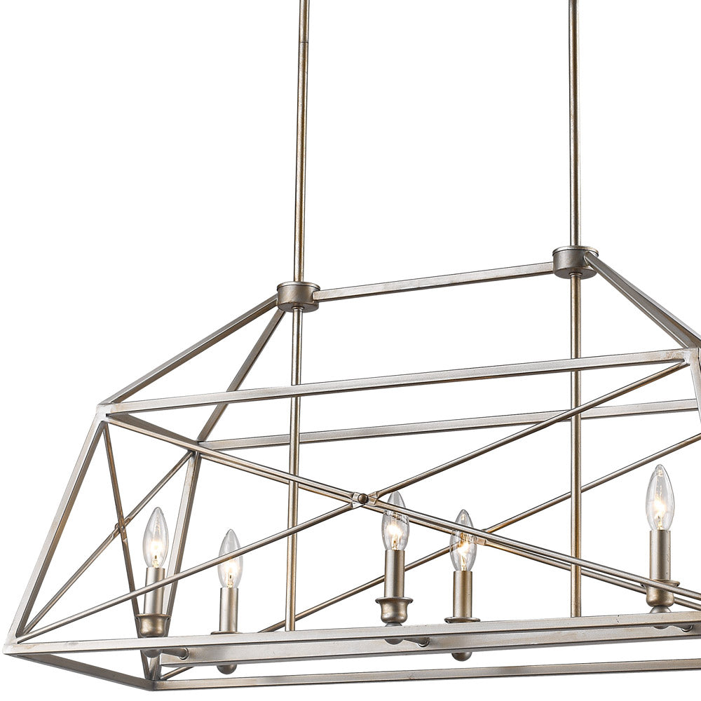 Trestle Linear Chandelier in Detail.