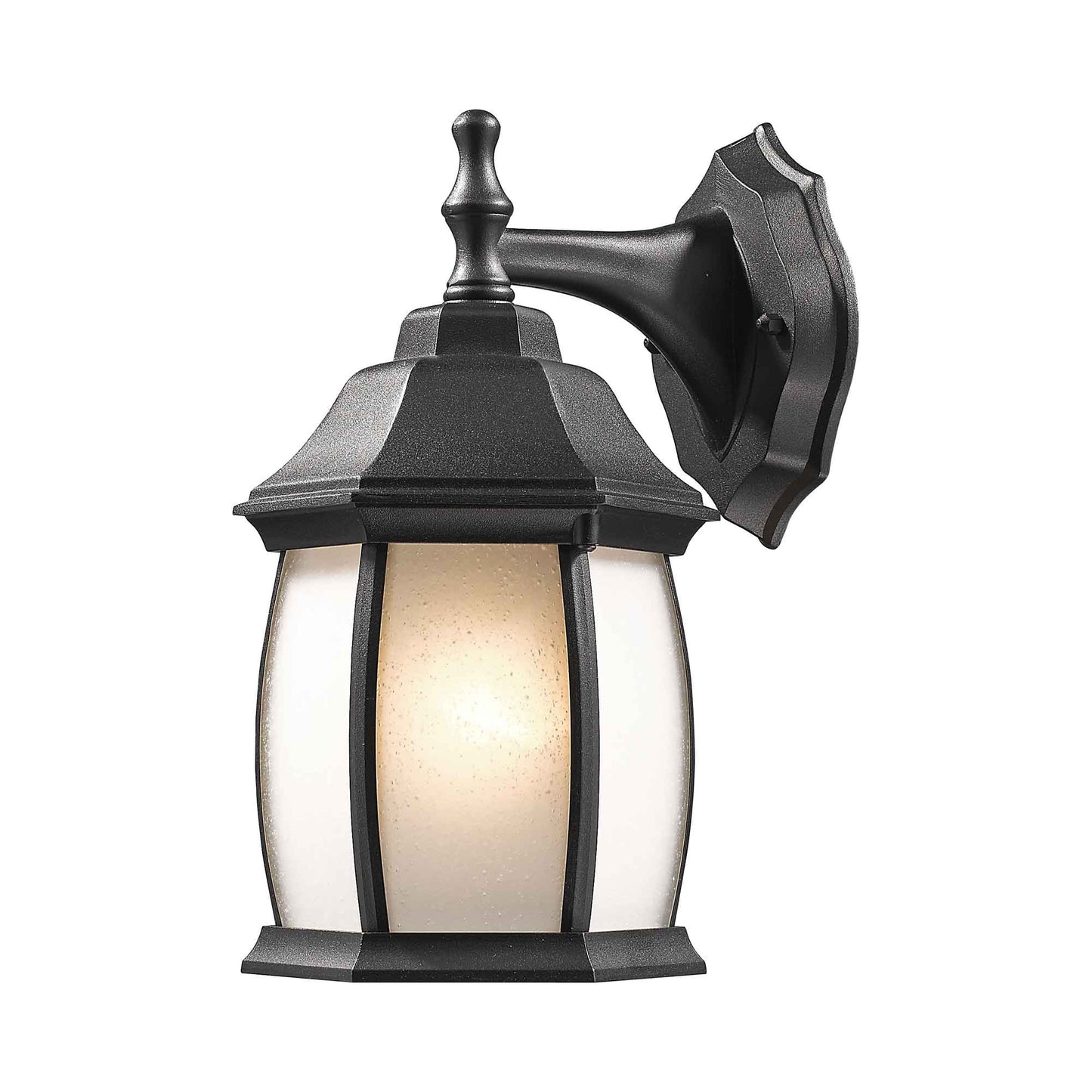 Waterdown Outdoor Wall Light in Black/White Seedy.