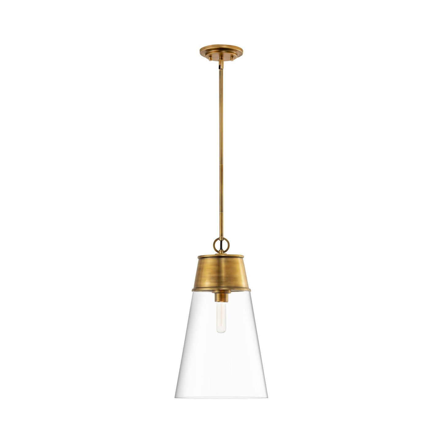 Wentworth Pendant Light in Rubbed Brass (11.5-Inch).