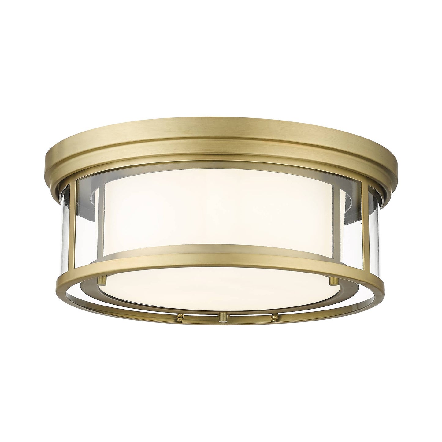 Willow Flush Mount Ceiling Light in Olde Brass (16-Inch).