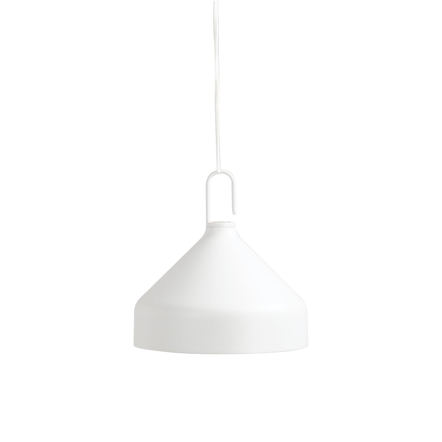 Amelie Outdoor Rechargeable LED Pendant Light in White.