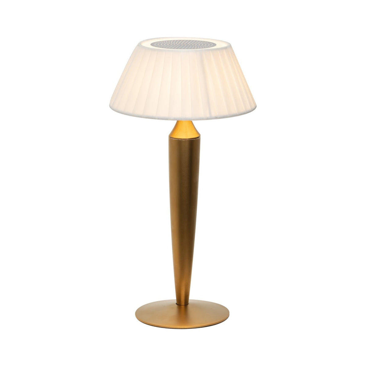 Flaminia LED Rechargeable Table Lamp in Matte Gold.