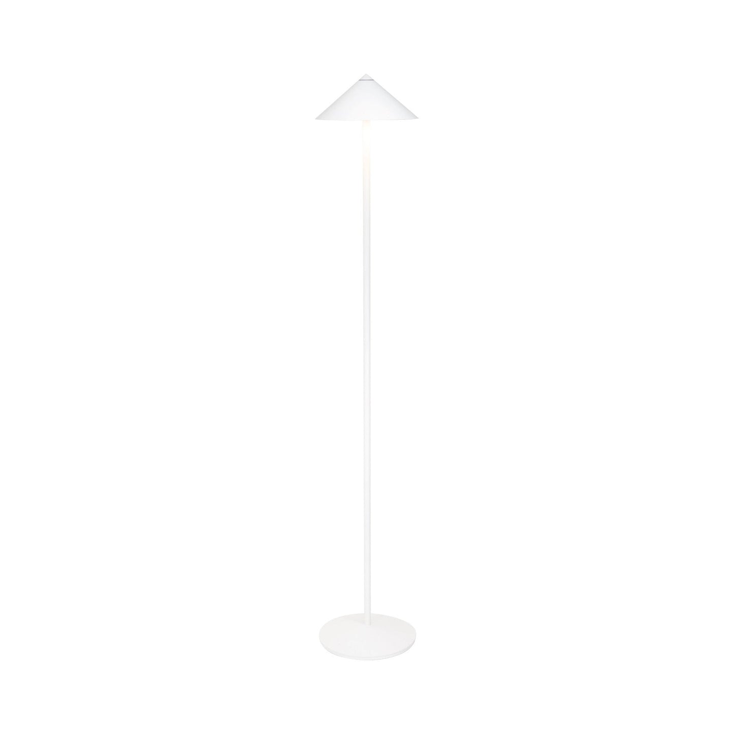 Pina XXL Outdoor Rechargeable LED Floor Lamp in White.