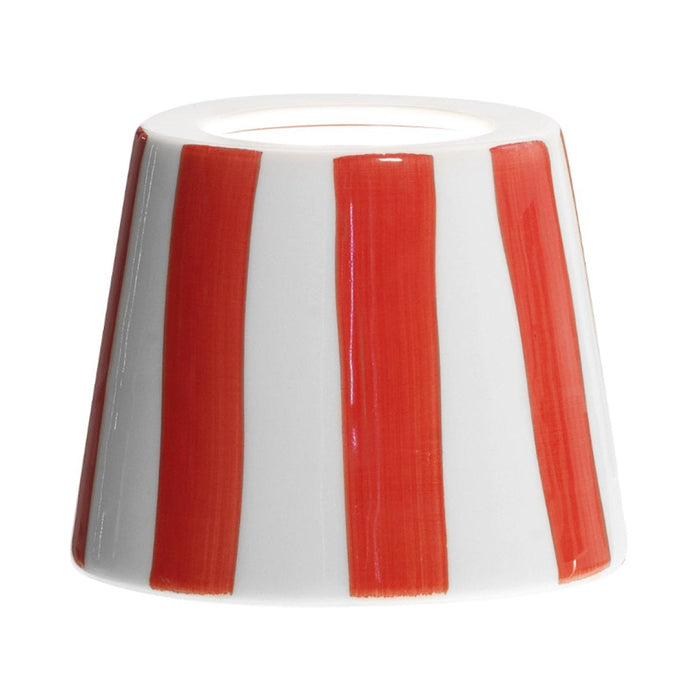 Poldina Ceramic Lamp Shade in Lido Red.