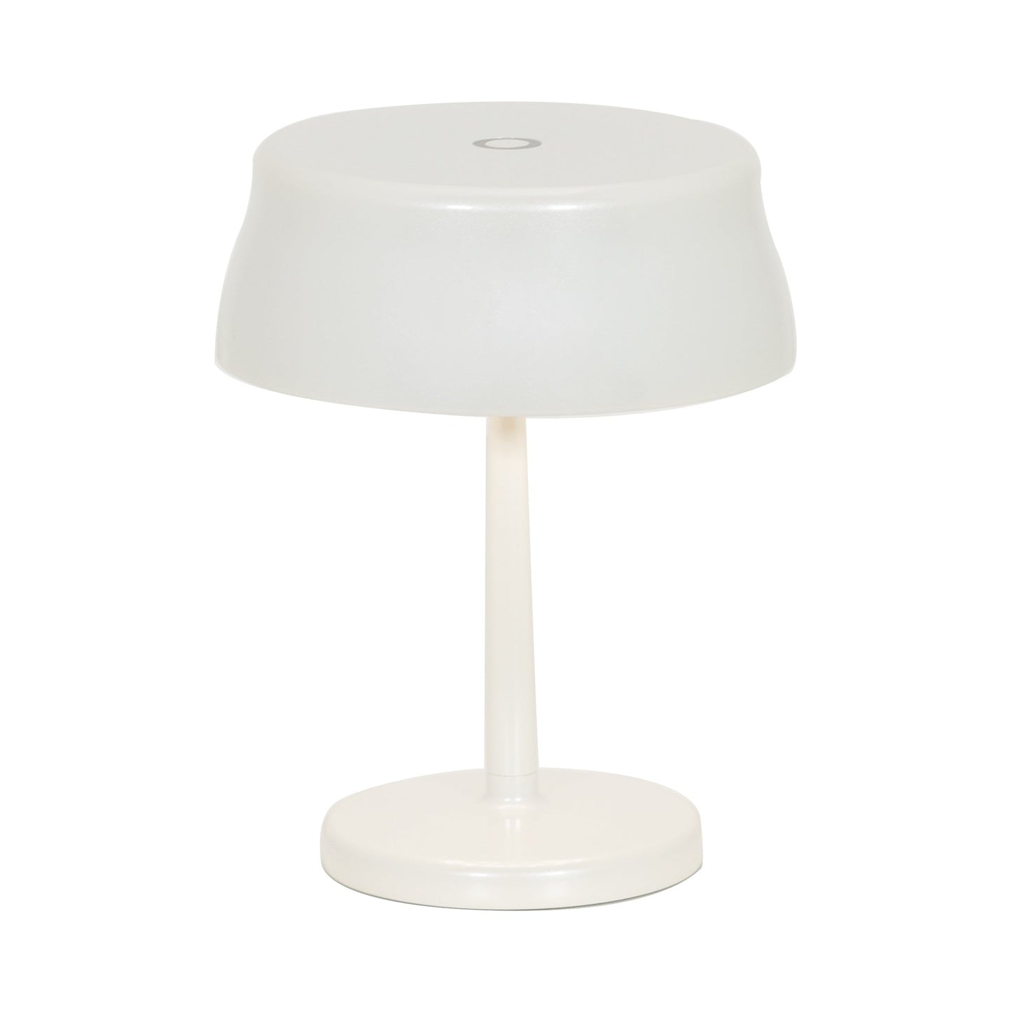 Sister Light Wi-Fi Mini Outdoor Rechargeable LED Table Lamp in Pearl White.