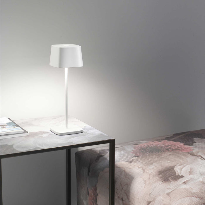 Ofelia LED Table Lamp in bedroom.