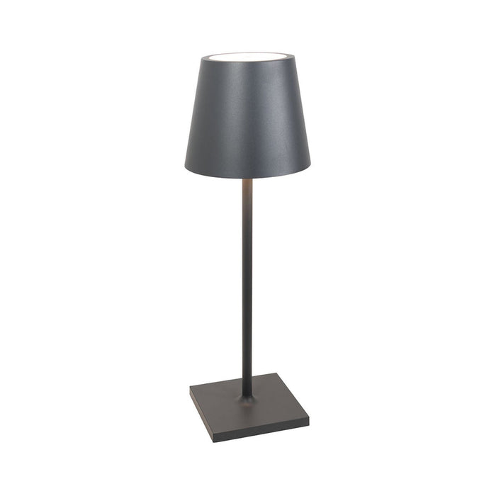Poldina L LED Desk Lamp in Dark Grey.