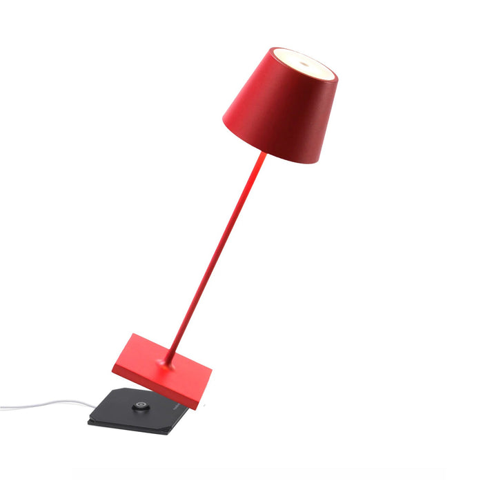 Poldina Pro LED Table Lamp in Ruby Red (Large).