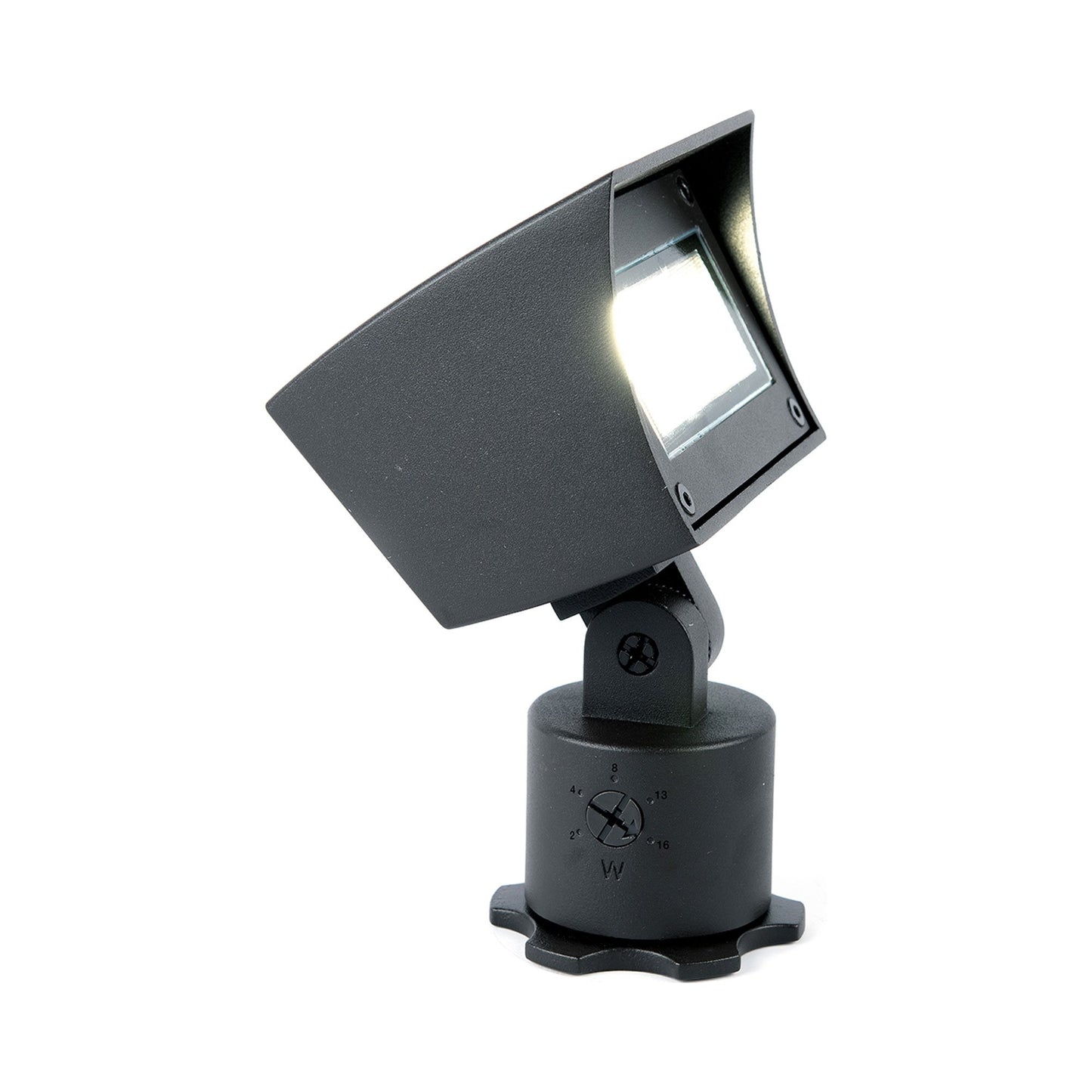 12V Landscape Wall Wash LED Accent Light in Black on Aluminum.