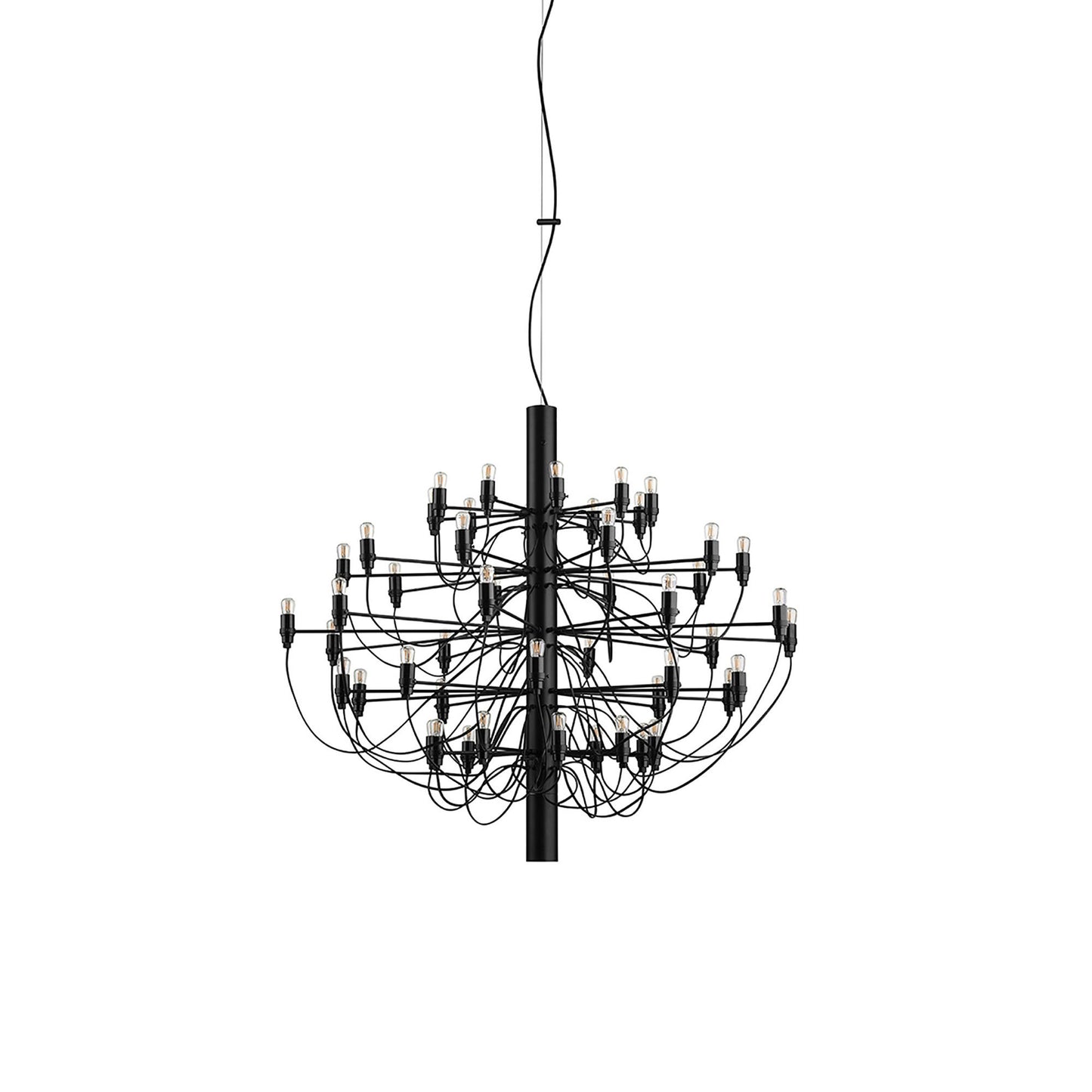2097/18 UL LED Chandelier in Matte Black (50-Light).