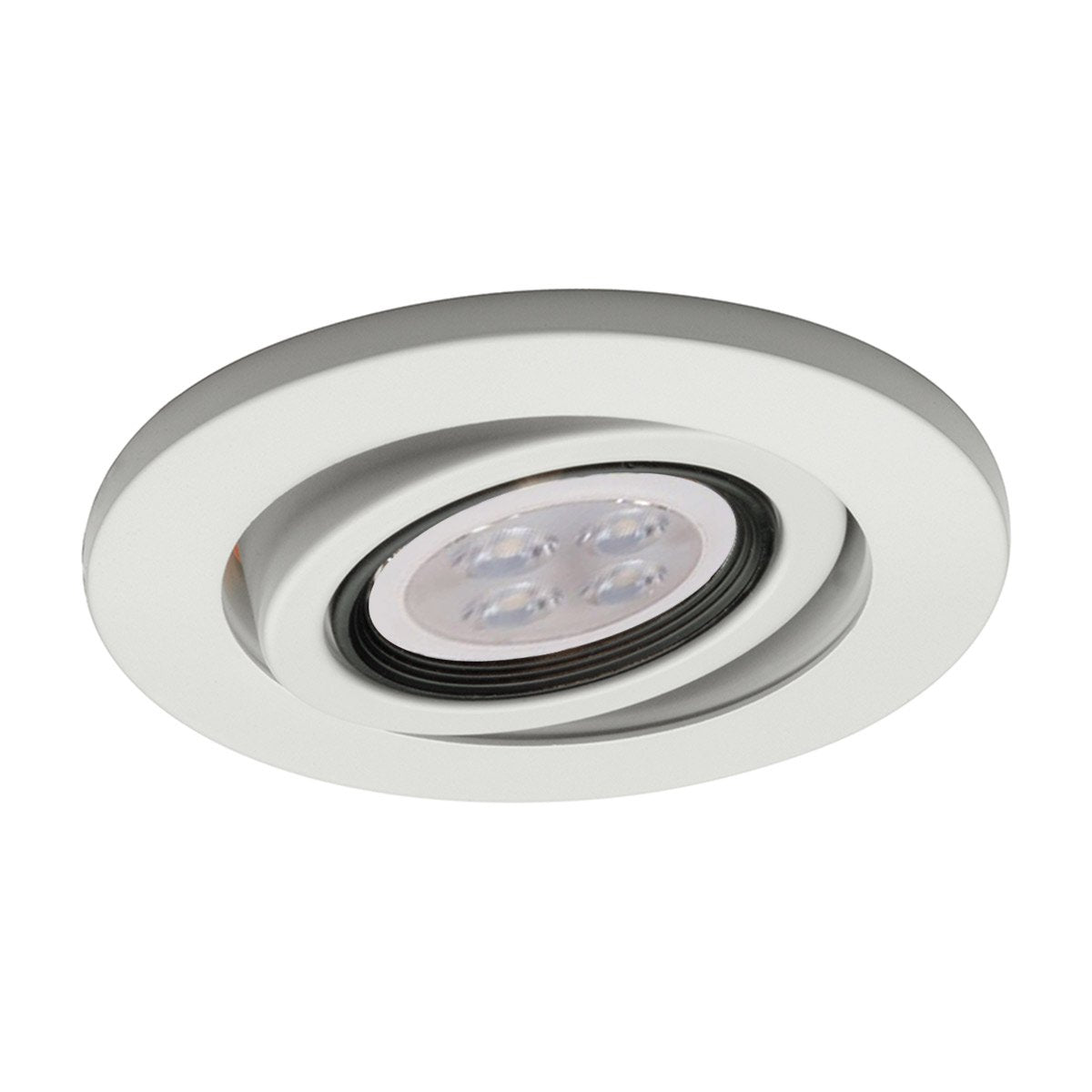 4 Inch Low Voltage Die-Cast Gimbal Ring Recessed Trim in White (LED).