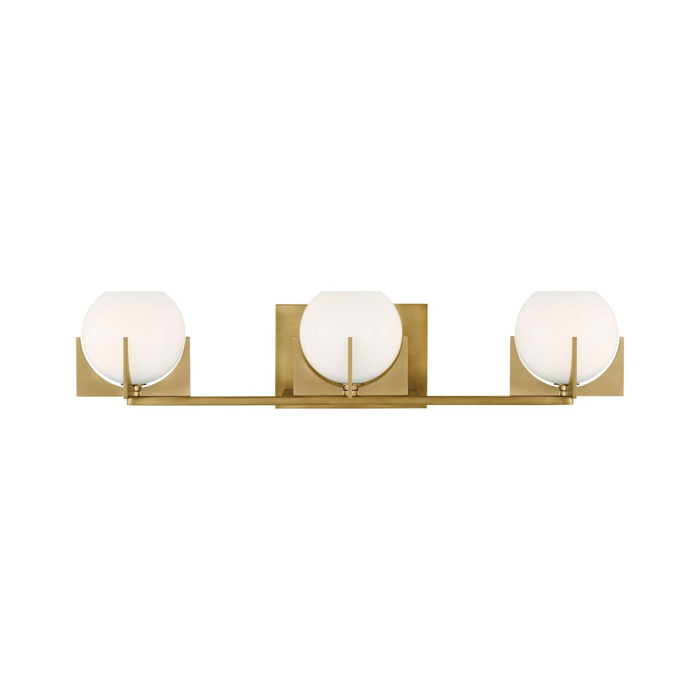 Abbott LED Bath Vanity Light in Burnished Brass.