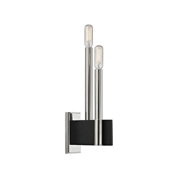 Abrams Wall Light in Polished Nickel.