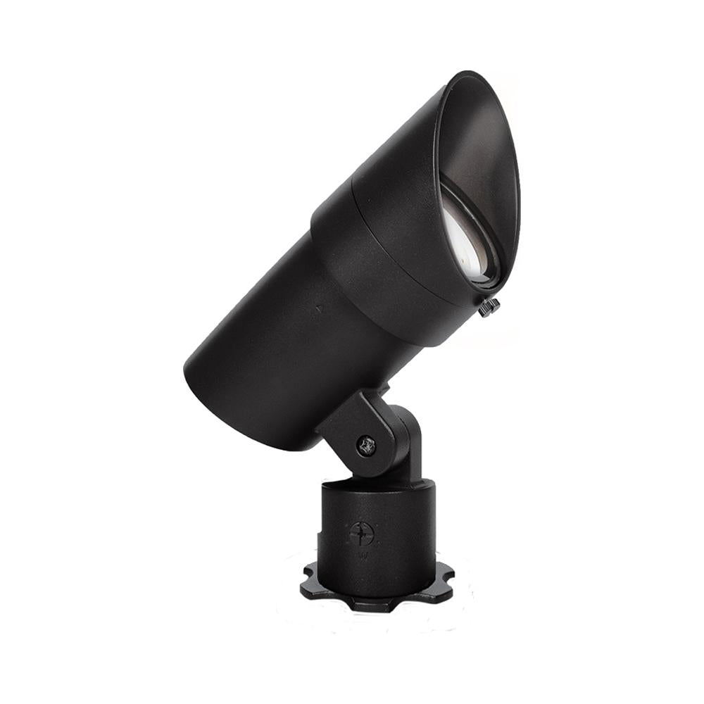 Accent 12V Landscape LED Accent Light in Black on Aluminum.