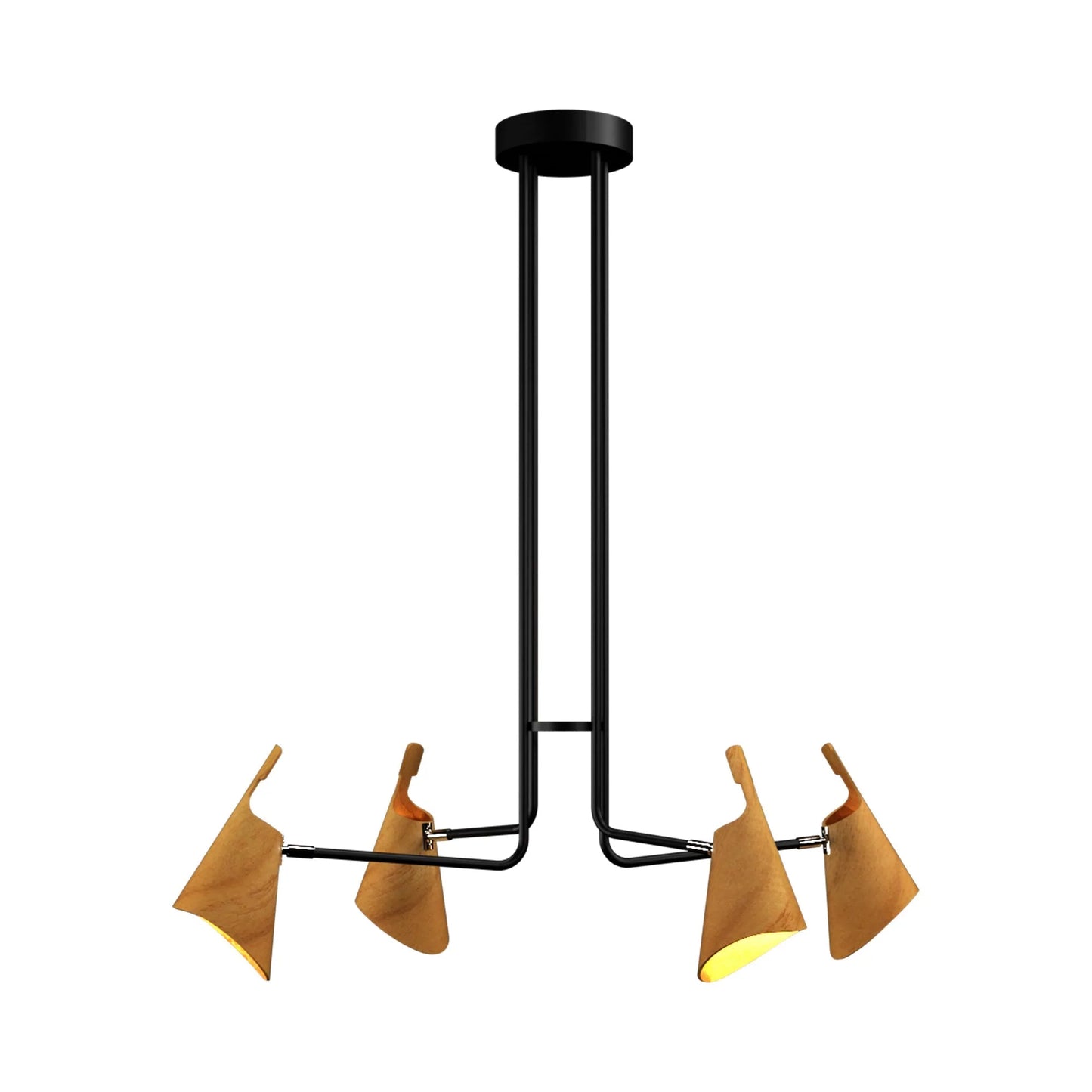 Balance Chandelier in Teak.