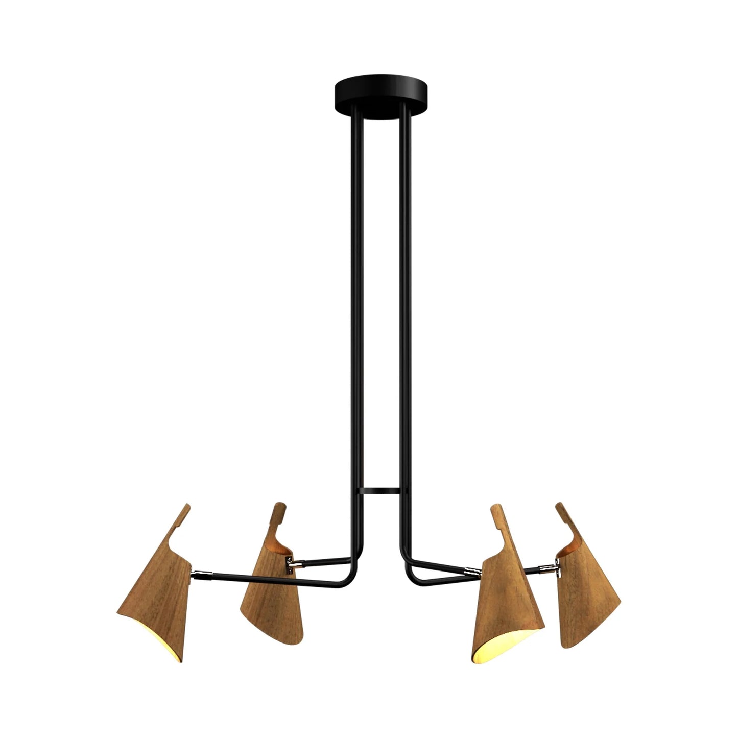 Balance Chandelier in Louro Freijo (4-Light).