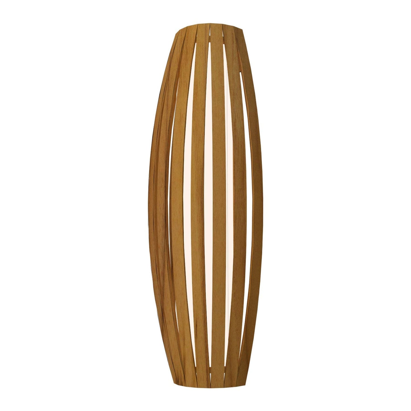 Barrel Long Wall Light in Teak (Large).