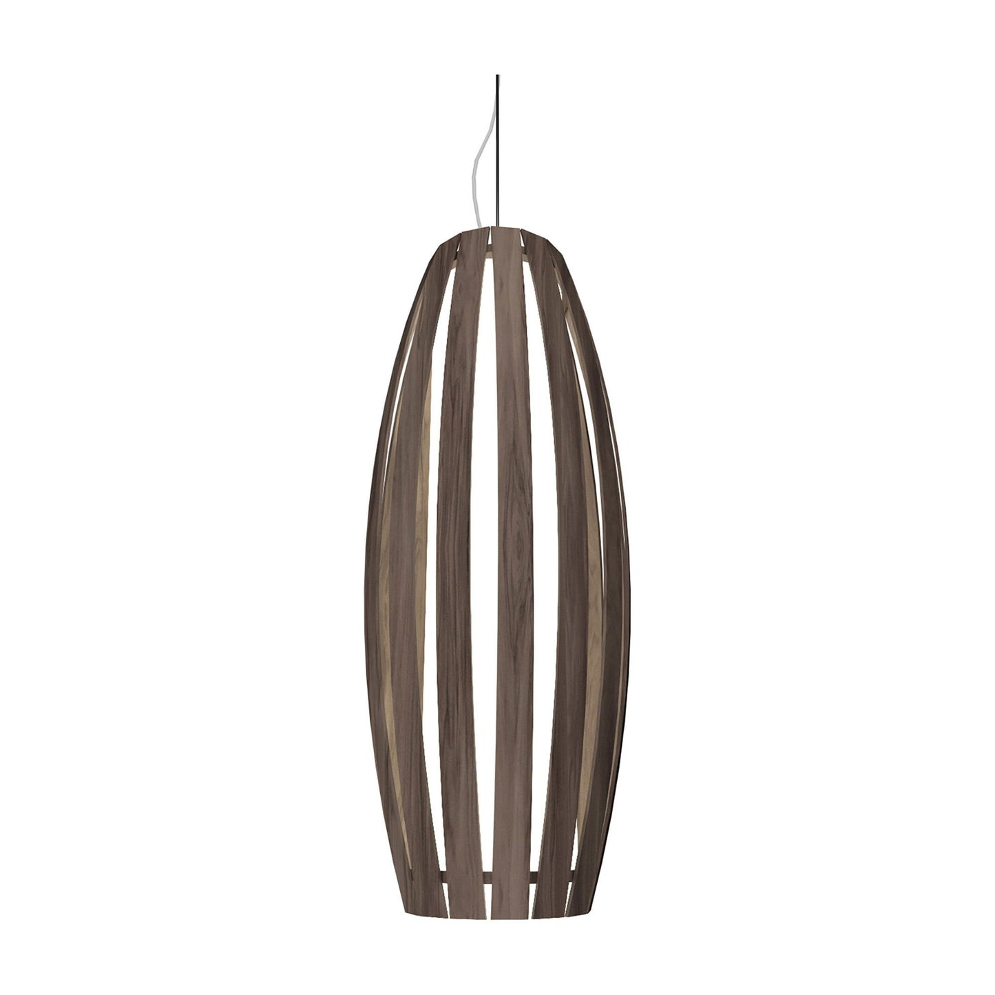 Barril Pendant Light in American Walnut (Large).