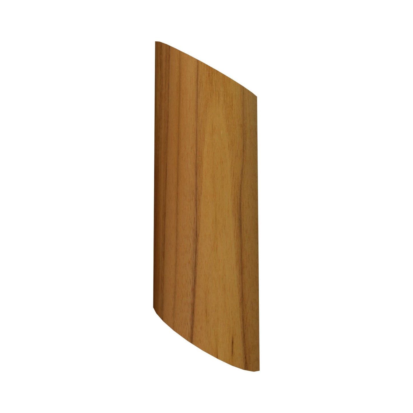 Clean Half Moon Wall Light in Teak.