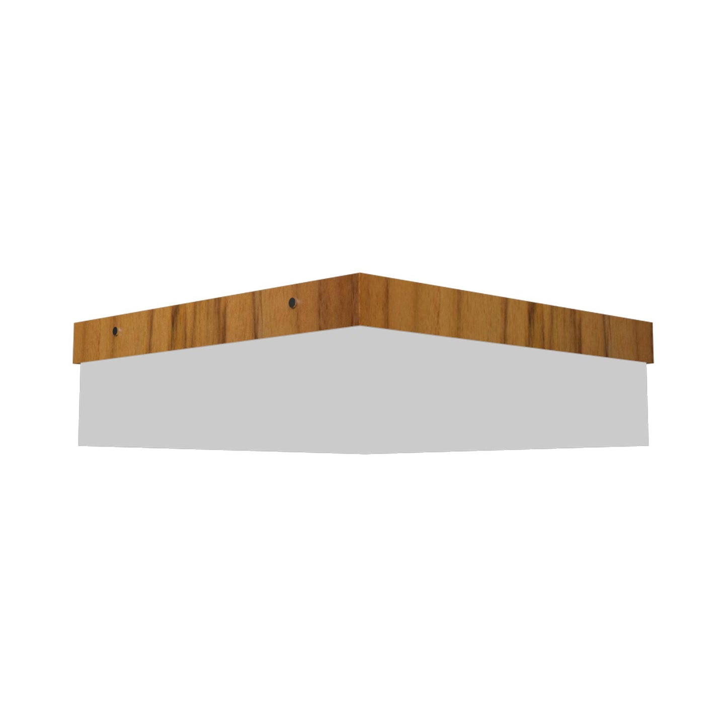Clean Slim LED Flush Mount Ceiling Light in Teak (Large).