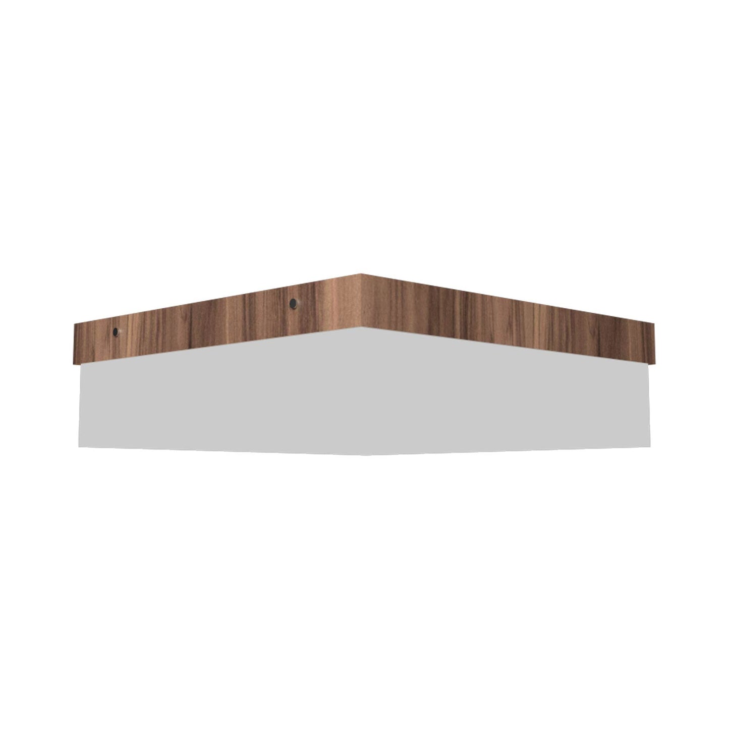 Clean Slim LED Flush Mount Ceiling Light in American Walnut (Large).
