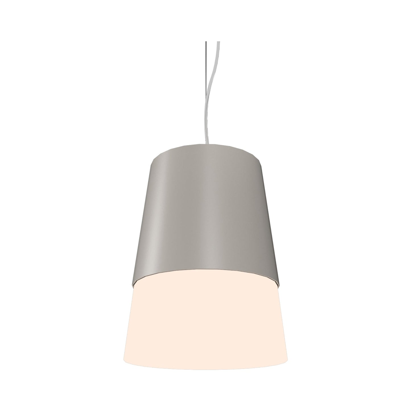 Conical Pendant Light in Light Grey (Large).