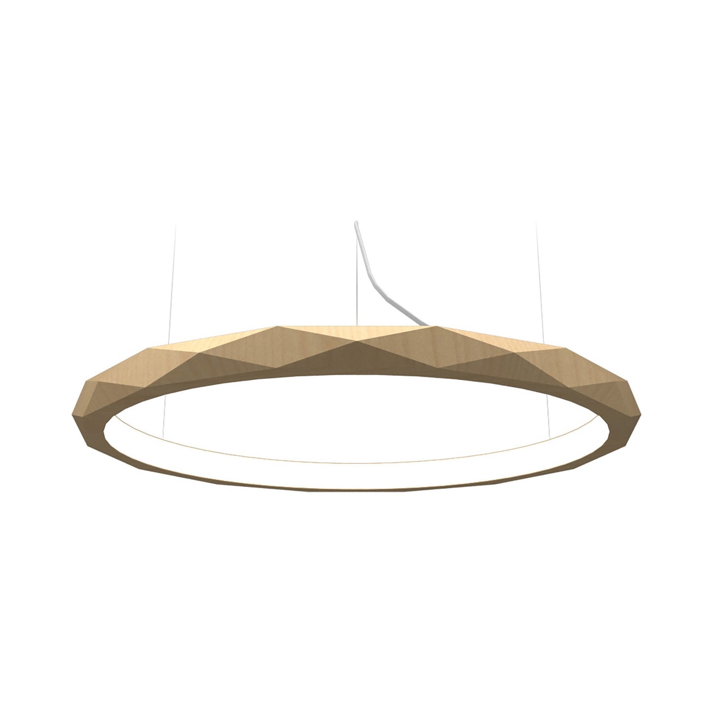 Facet LED Pendant Light in Maple (Large).