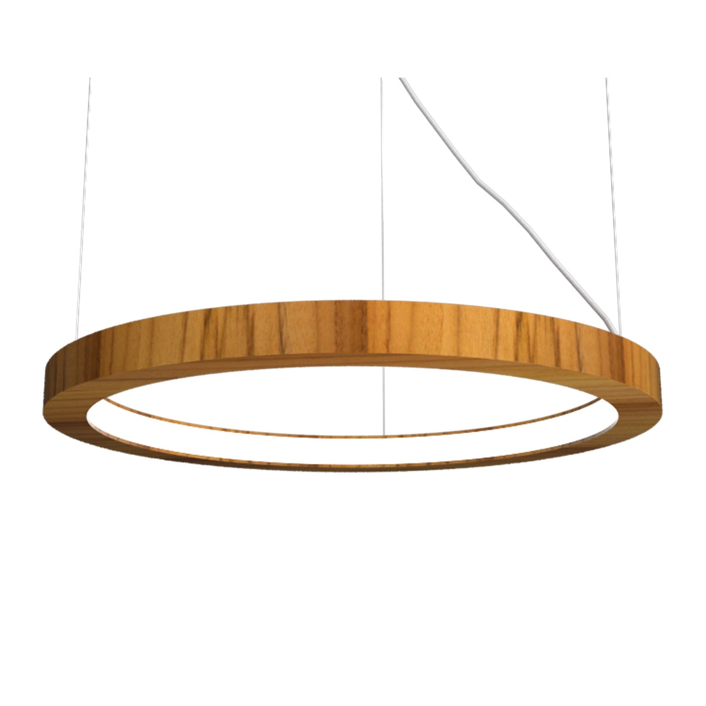Frame LED Pendant Light in Teak (39.37-Inch).