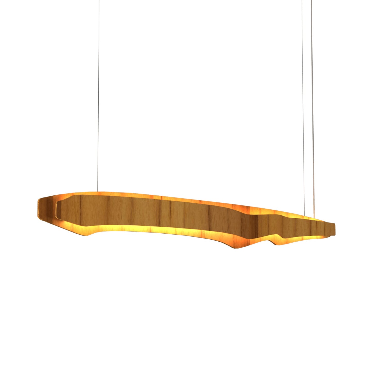 Horizon LED Linear Pendant Light in Pale Gold (70.87-Inch).