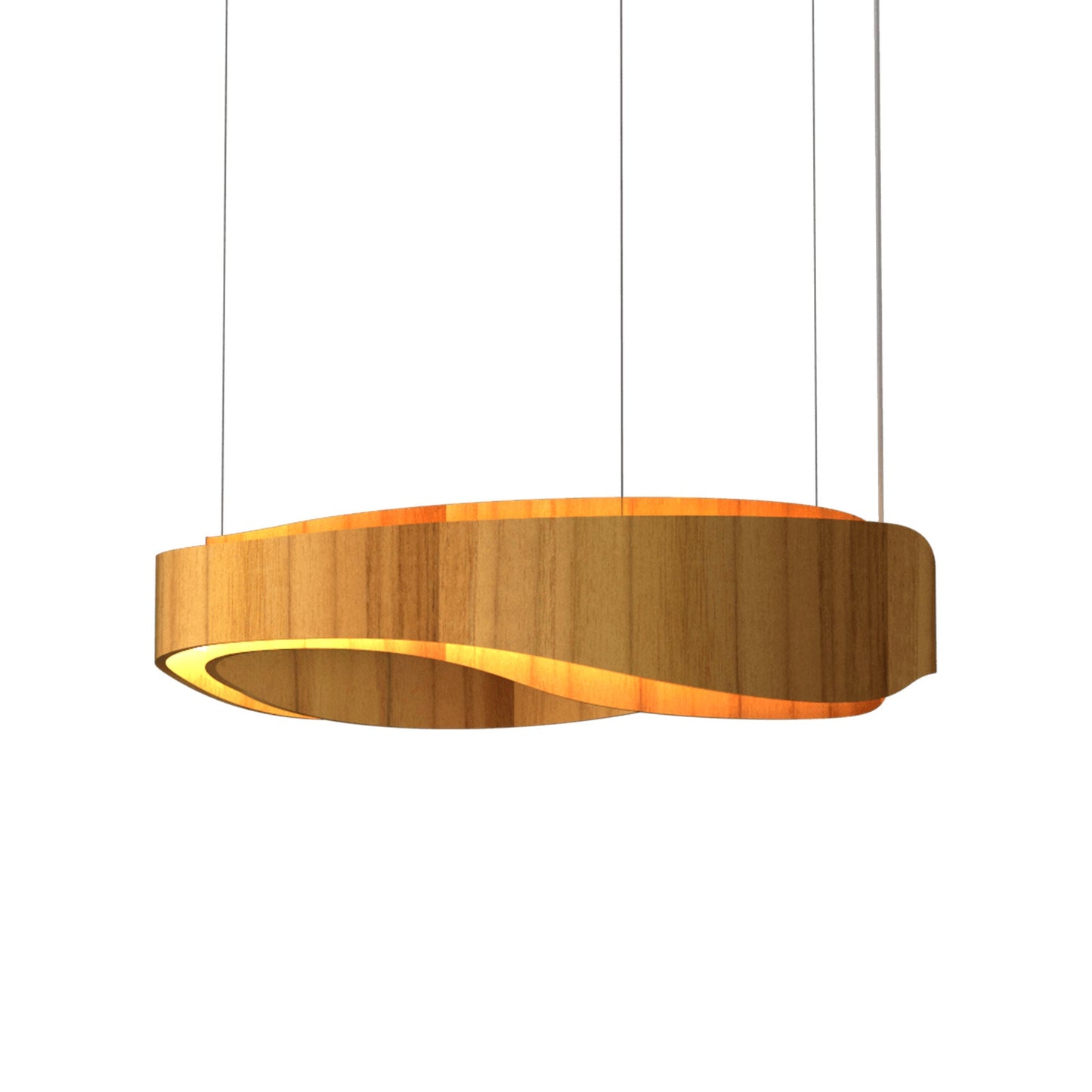 Horizon LED Pendant Light in Teak (39.37-Inch).