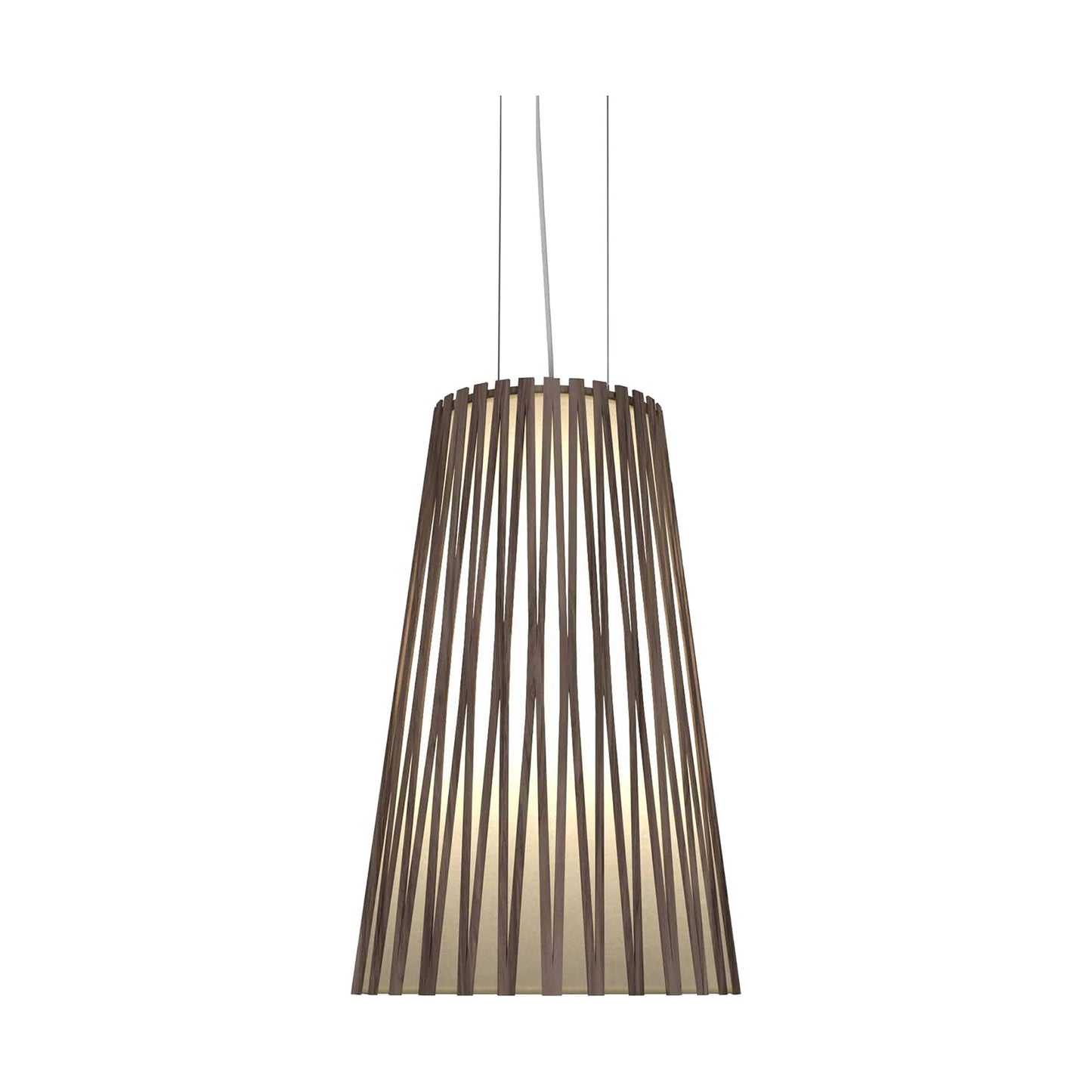 Living Hinges Pendant Light in American Walnut (Large).
