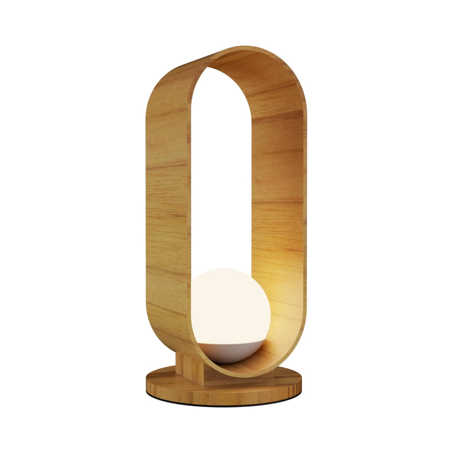 Sfera Table Lamp in Teak.