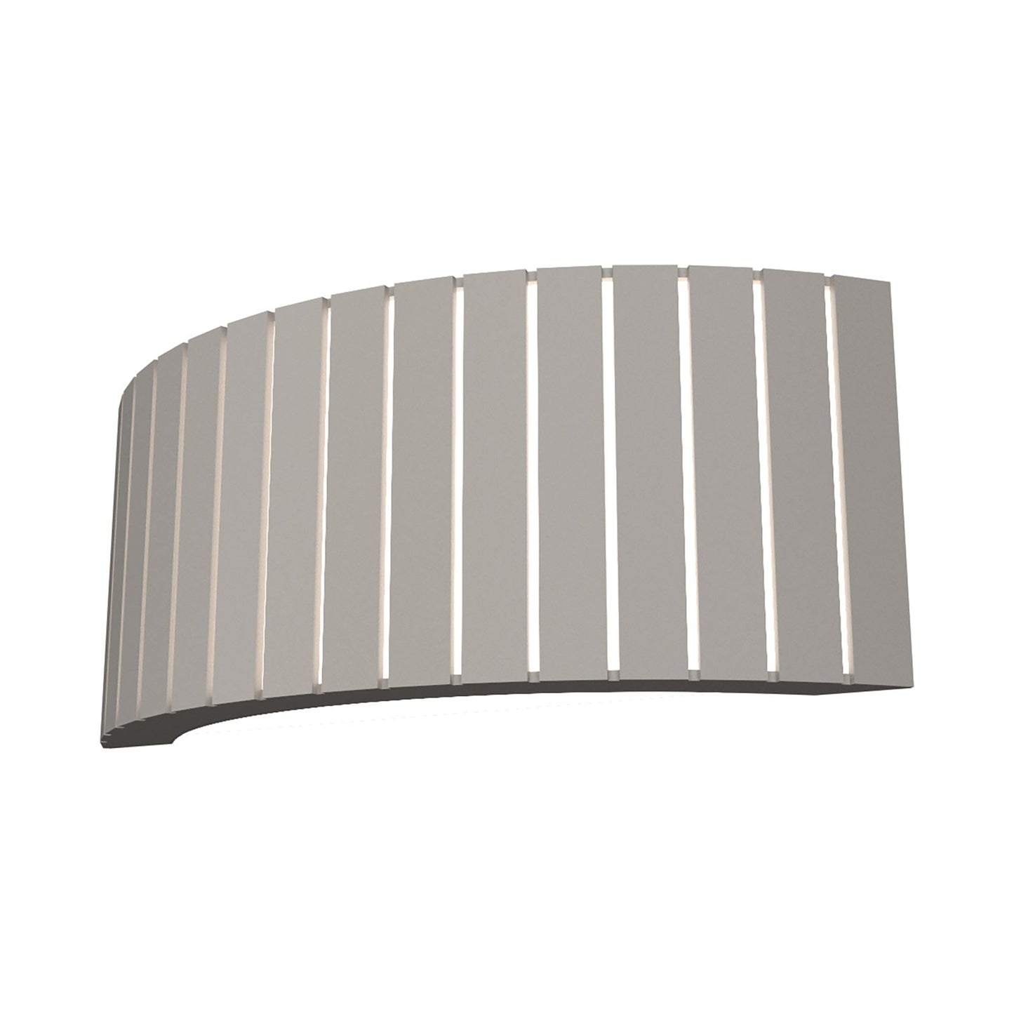 Slatted Horizontal Wall Light in Light Grey.