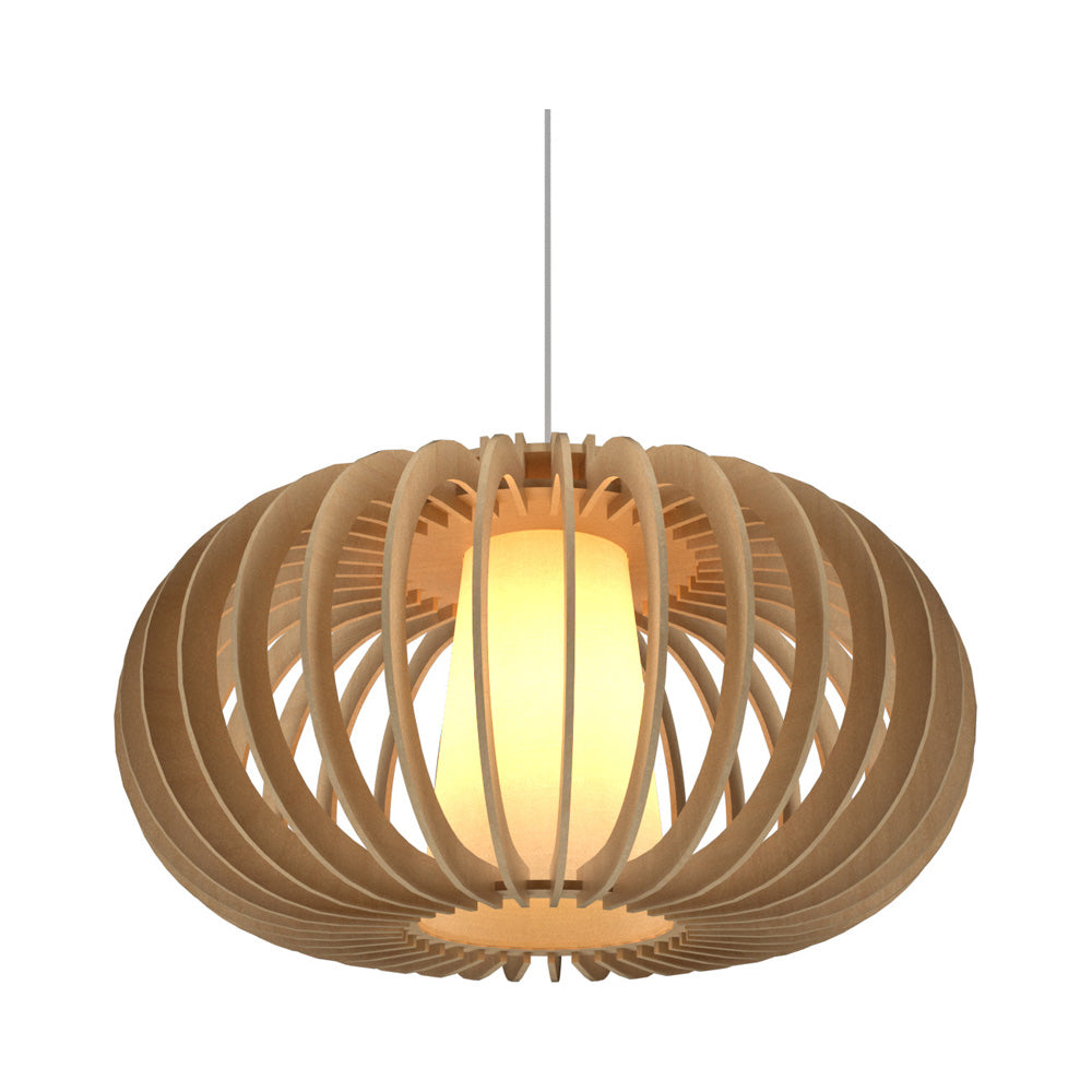 Stecche Di Legno Oval Pendant Light in Maple (Large).