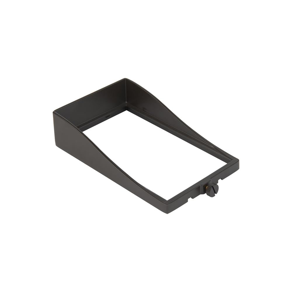 Adjustable Beam Wall Wash Hood in Bronze on Brass (Vertical).