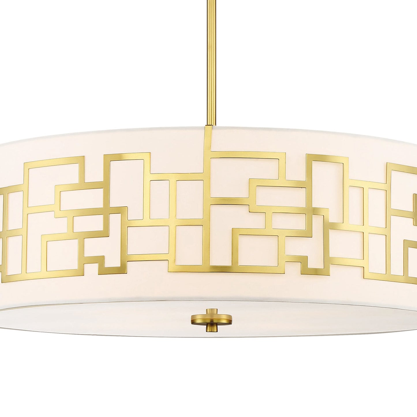 Alecia's Necklace Drum Pendant Light in Detail.