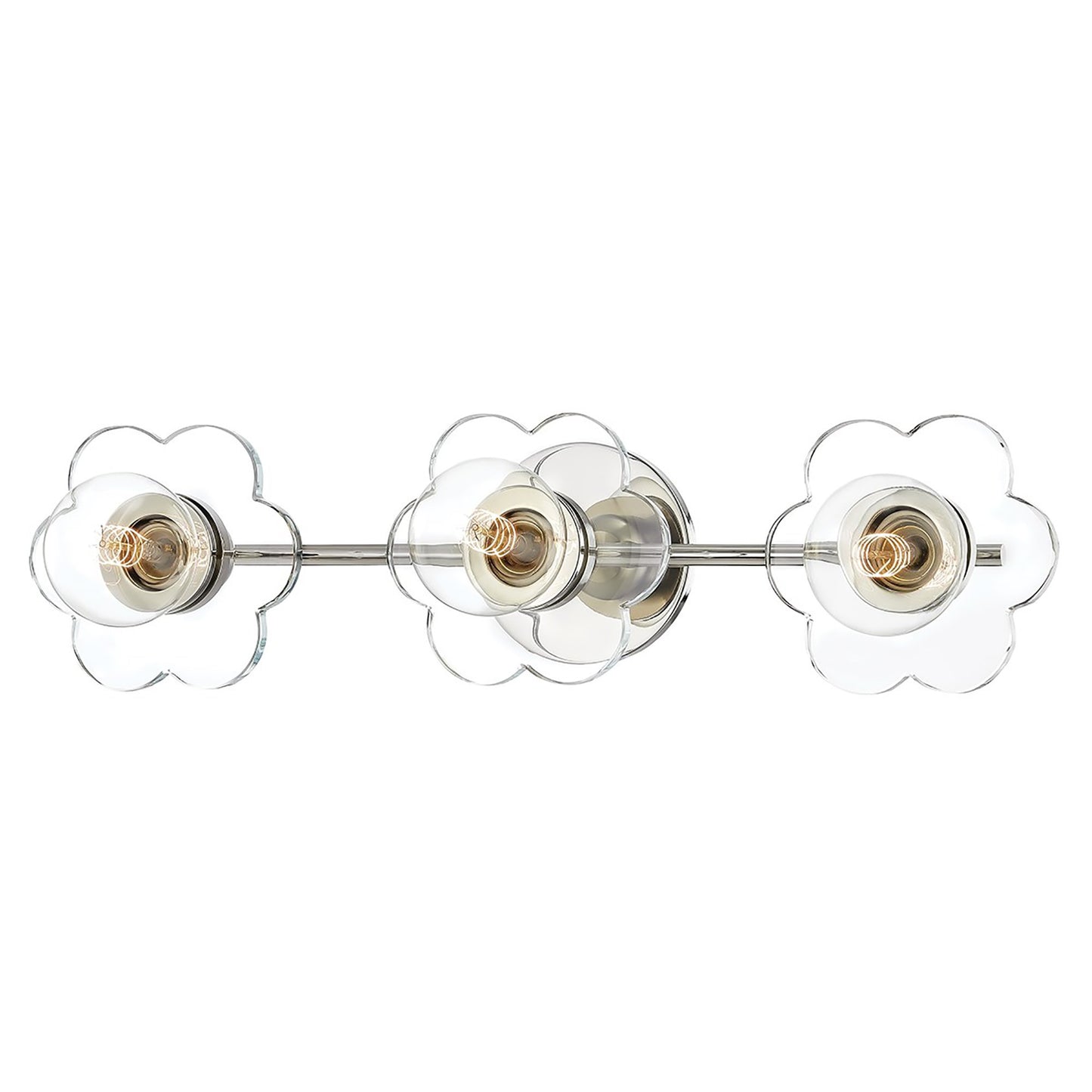 Alexa Bath Vanity Light in Polished Nickel (3-Light).