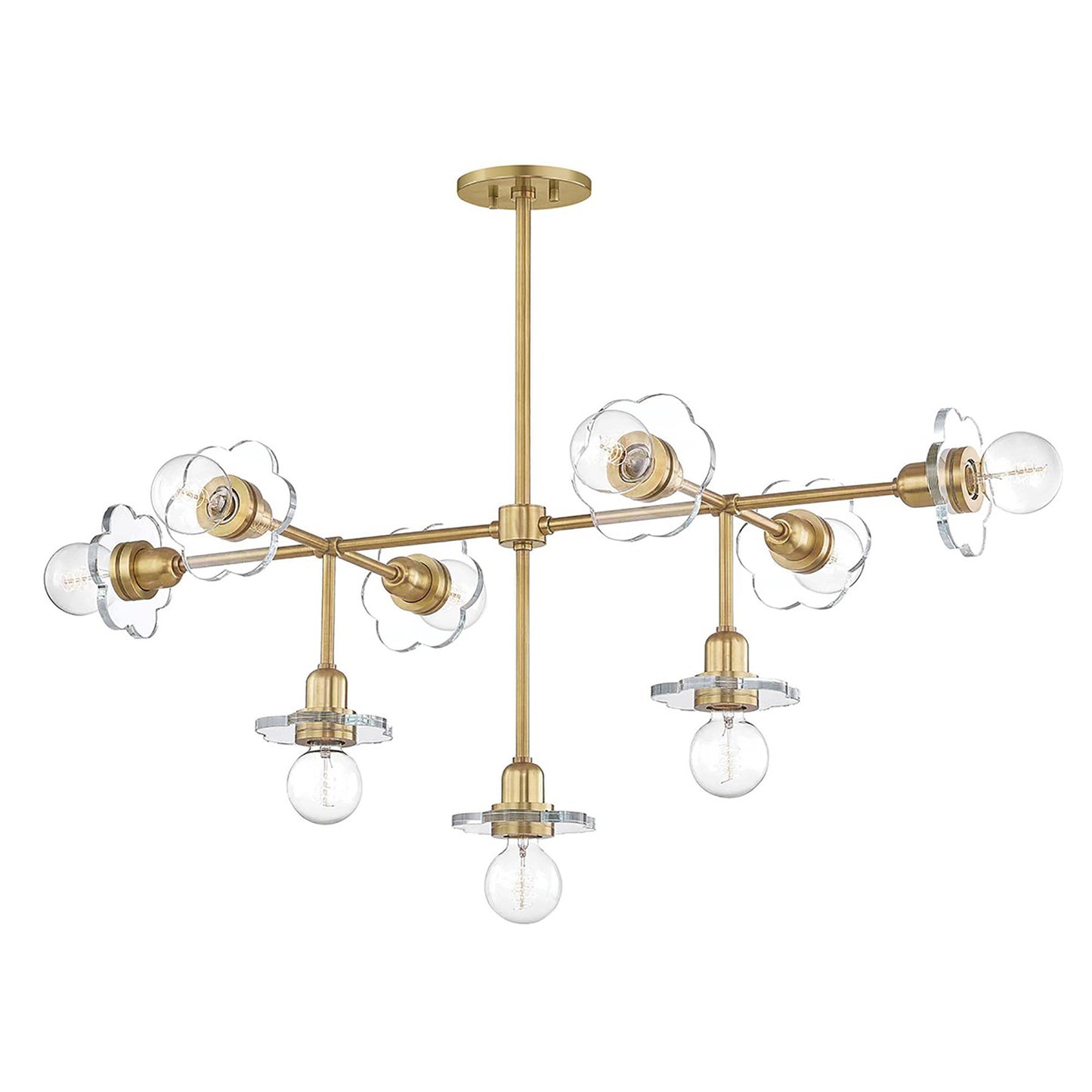 Alexa Chandelier in Aged Brass (9-Light).