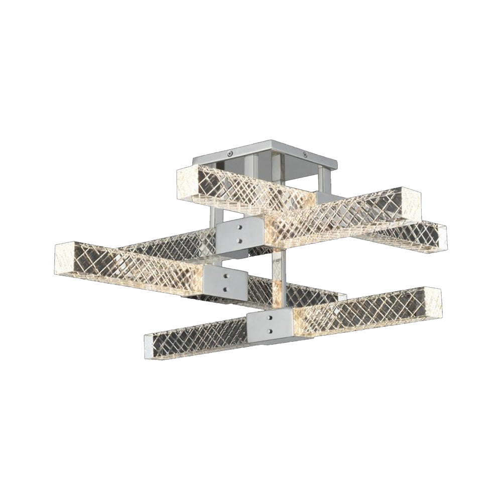 Apollo LED Flush Mount Ceiling Light in Polished Chrome.