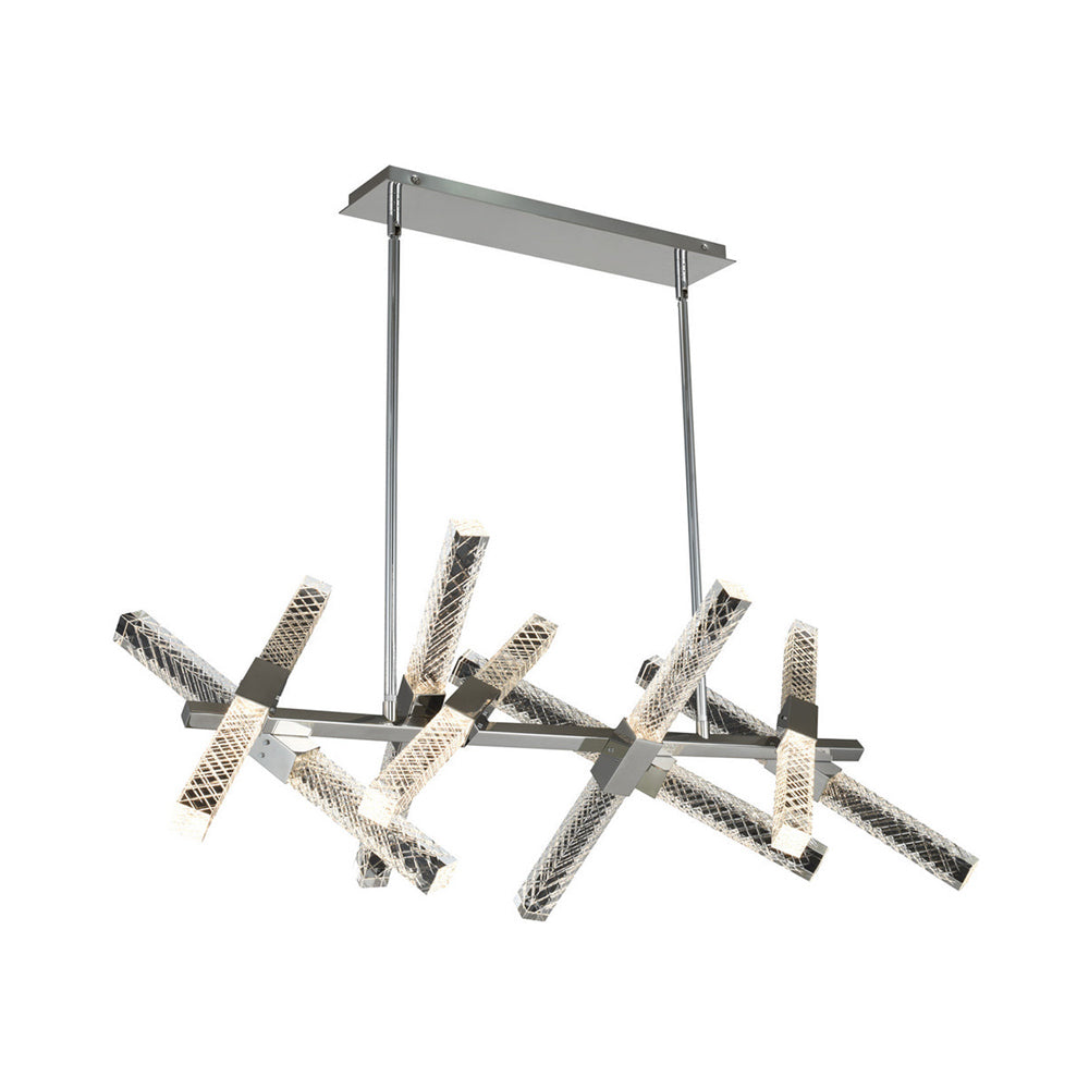 Apollo LED Linear Pendant Light in Polished Chrome.