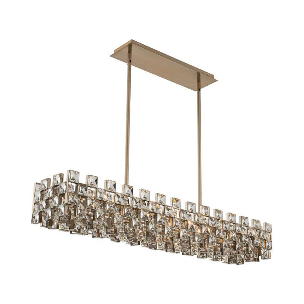 Piazze Linear Pendant Light in Polisged Chrome.