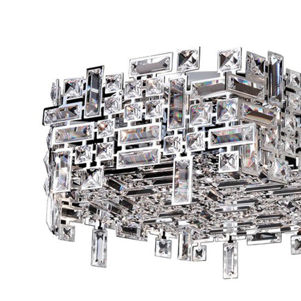 Vermeer Hex Flush Mount Ceiling Light in Detail.