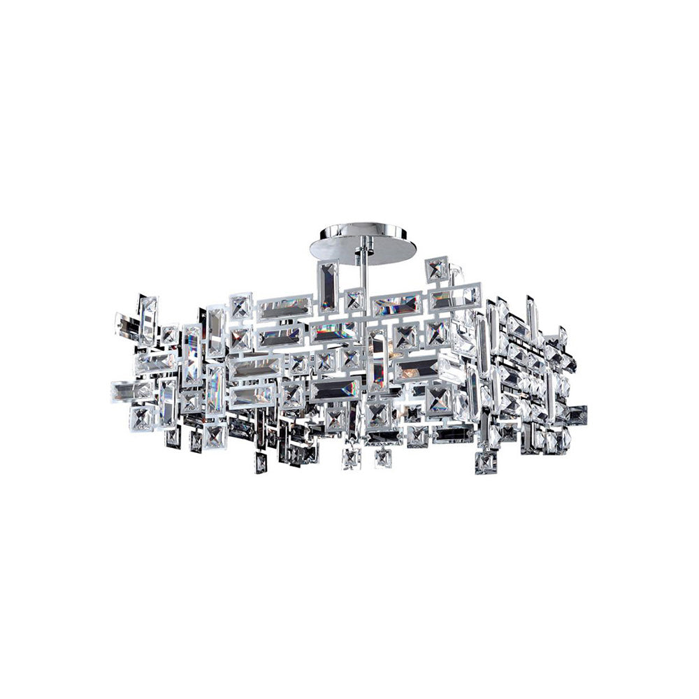 Vermeer Square Pendant Light in Polished Chrome.