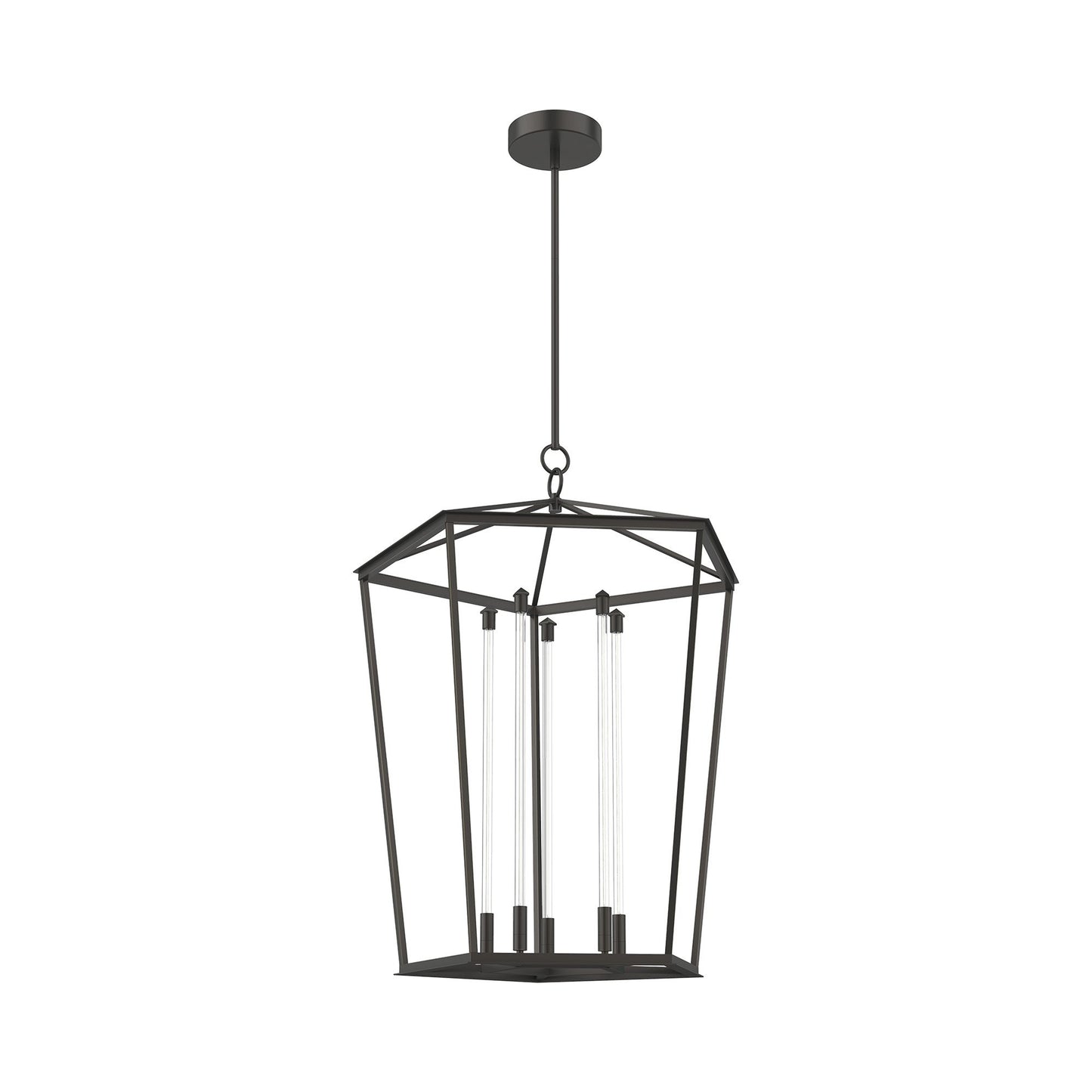 Delphine LED Pendant Light in Large/Urban Bronze.