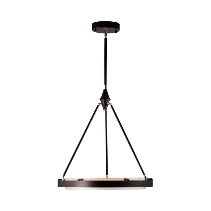Duo LED Pendant Light in Small/Silver Shimmer.