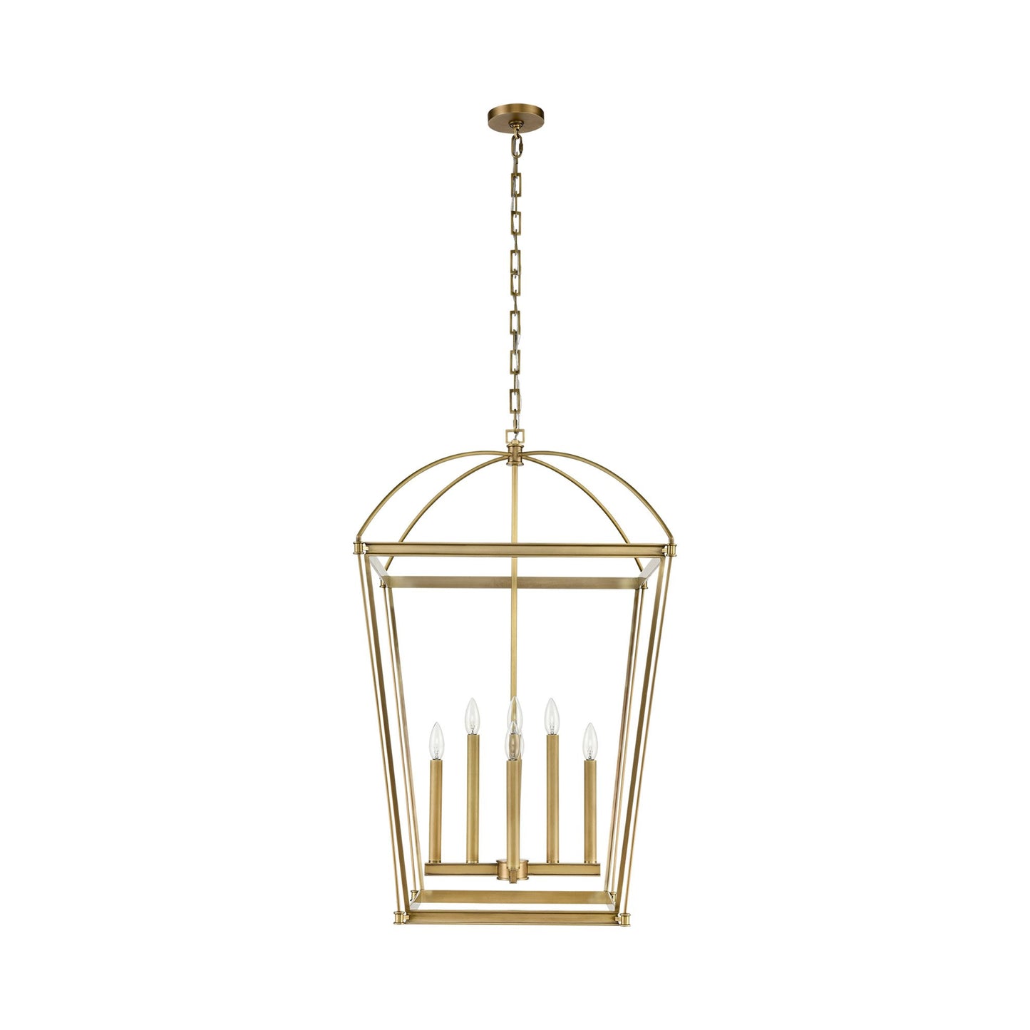 Manor Foyer Pendant Light in Large/Vintage Brass.