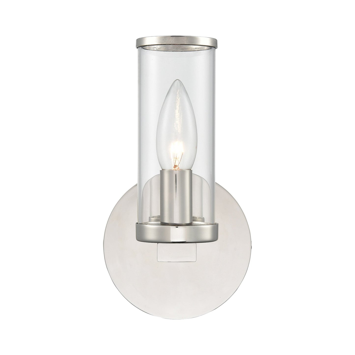 Revolve Bath Wall Light in Polished Nickel.