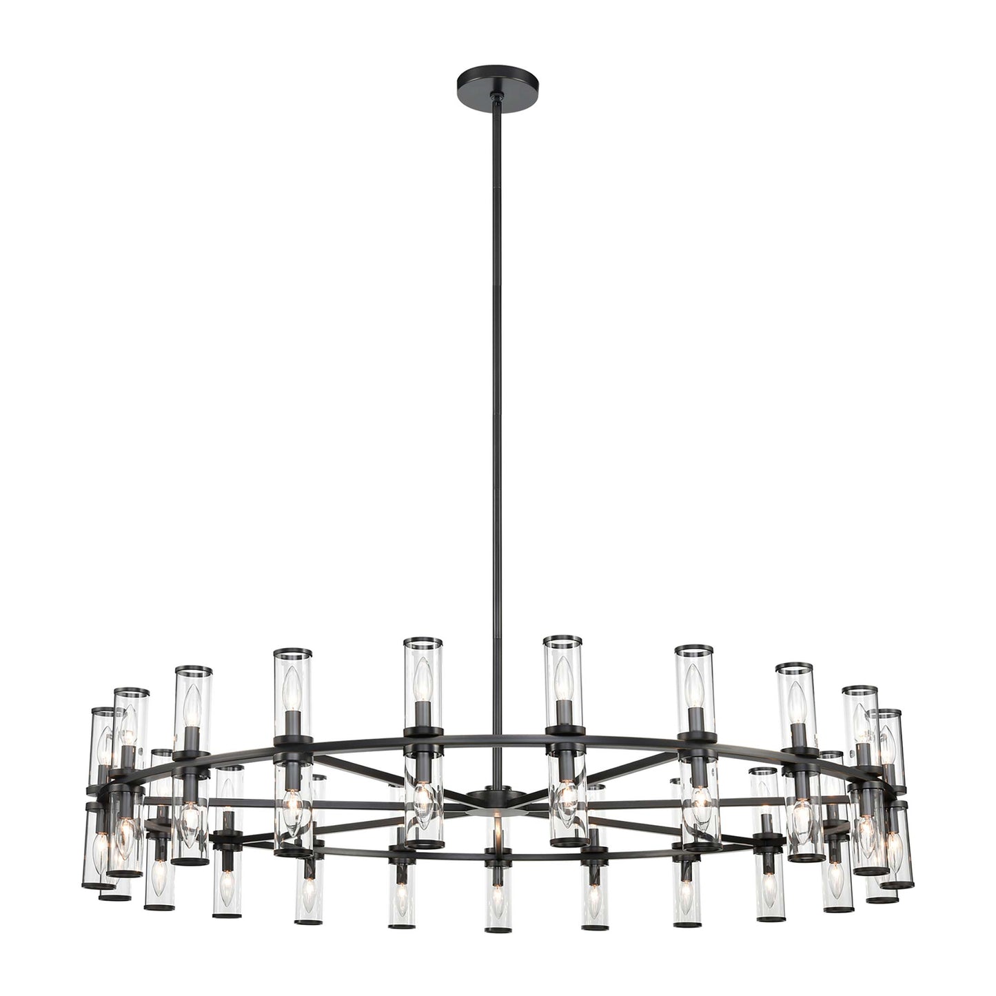Revolve Chandelier in Urban Bronze (42-Light/12.63-Inch).