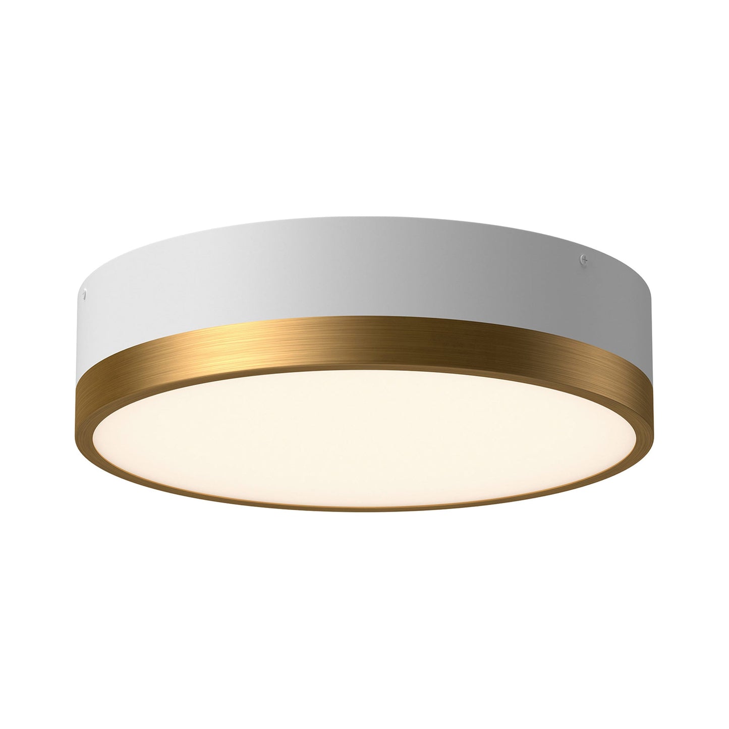 Brisbane Flush Mount Ceiling Light in Aged Gold/White (Large).